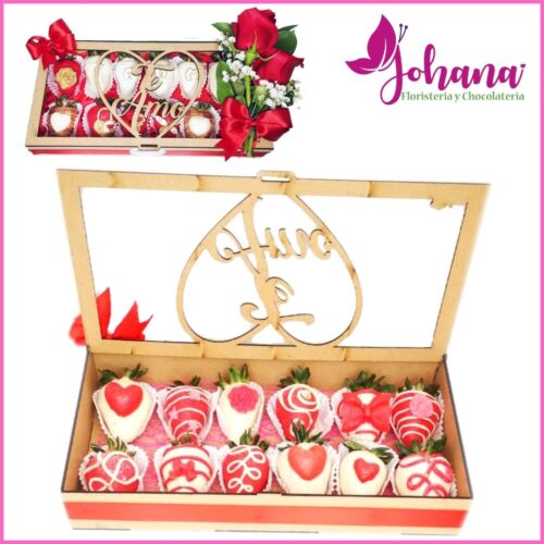Caja con fresas