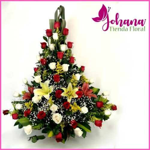 Diseño floral rosas y lirios para Madre