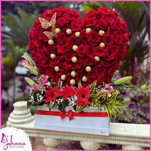 CORAZON ROSAS CAJA